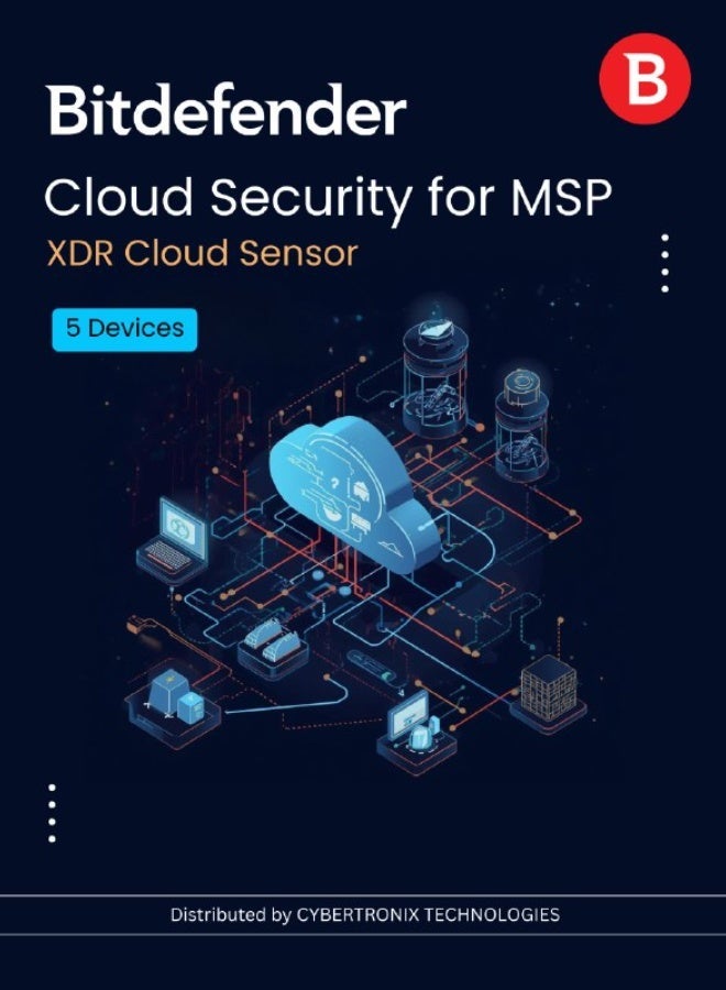 Bitdefender Cloud Security for MSP – XDR Cloud Sensor 5 Devices  for 1 Year | Digital License | SAME DAY DELIVERY